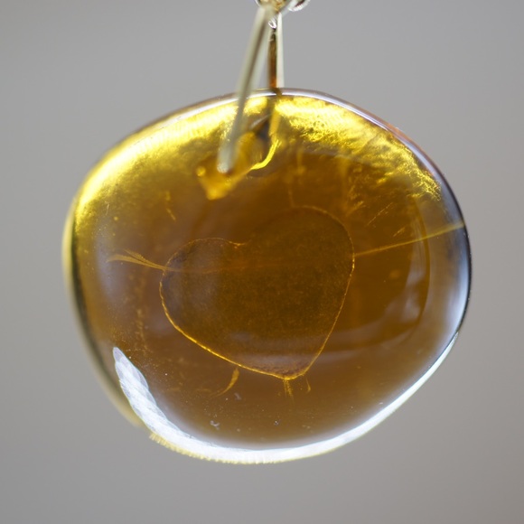 1942 Don Julio Tequila Glass Necklace Heart Recycled Sustainable Gold Seaglass - Picture 2 of 8